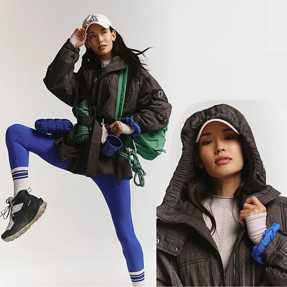 NWT New Free People $348 Tricked Out Trek Utility Puffer Jacket Size XL - Picture 3 of 13